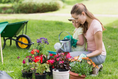 Garden maintenance booking and planning for a domestic service visit